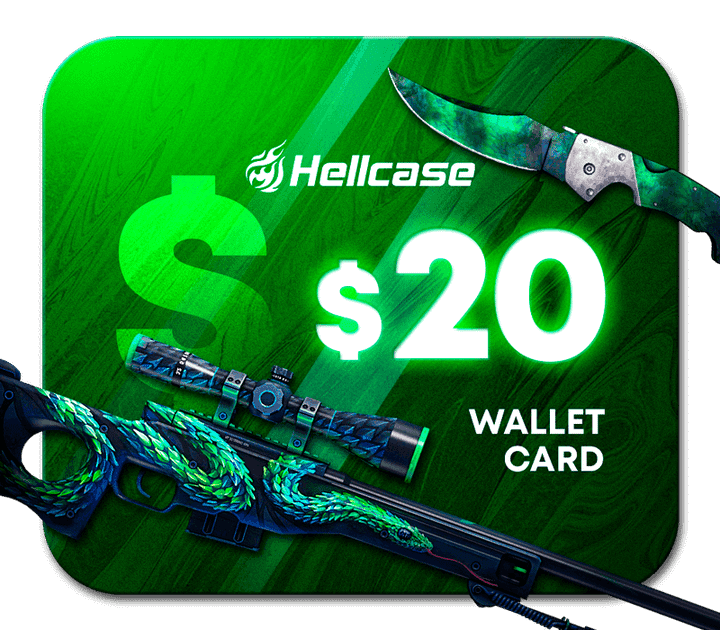 Hellcase.com 20 USD Wallet Card Code