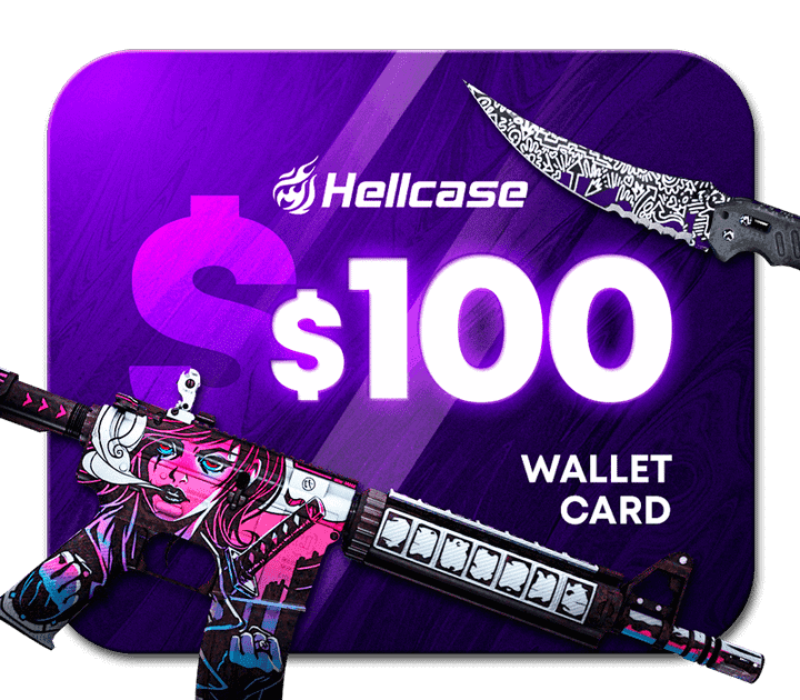 Hellcase.com 100 USD Wallet Card Code