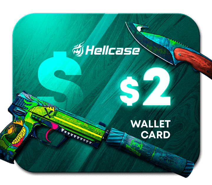 Hellcase.com 2 USD Wallet Card Code